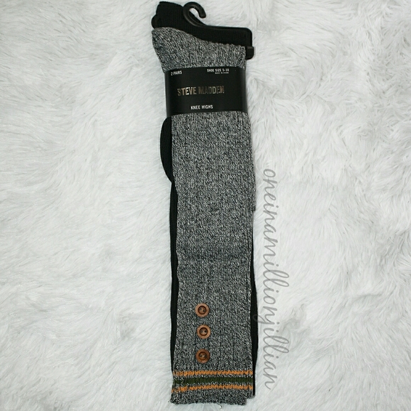 Steve Madden 2pk Knee High Fashion Socks - Picture 2 of 4